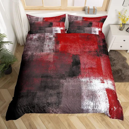 Vista 28 de Erosebridal Funda de edredón de rosa rústica para niños, adolescentes y jóvenes, funda de edredón retro teñida con lazo, juego de ropa de cama