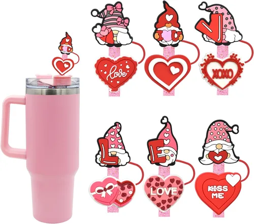 Vista 18 de Tapa con cubierta para popote de vaso Stanley, Tapa superior compatible para vaso de 30 y 40 Oz con asa, Puntas de popote reutilizables a prueba