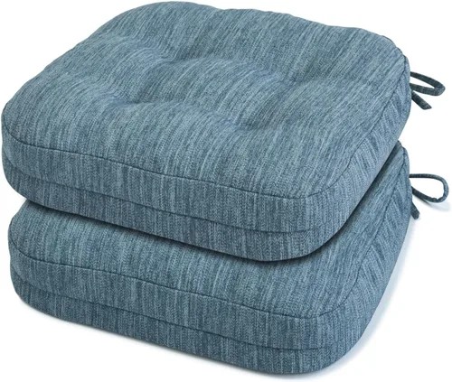 Vista 24 de Shinnwa Juego de 2 cojines para silla de comedor, cojines para silla de cocina de espuma viscoelástica de doble capa, almohadillas de asiento