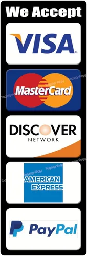 Vista 6 de Aceptamos tarjetas de crédito, pago móvil y servicio de pago sin contacto, letrero de cajero POS, calcomanías impermeables compatibles con Visa