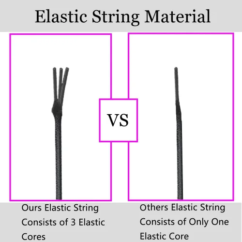 Vista 3 de Cuerda elástica para pulseras, 2 rollos de 1 mm de cuerda elástica resistente para hacer joyas, collares, encordado (negro)