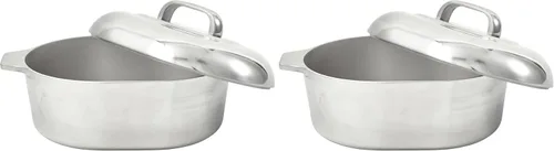 Vista 10 de IMUSA Asador ovalado de aluminio fundido Cajun de 11 pulgadas de alto con tapa