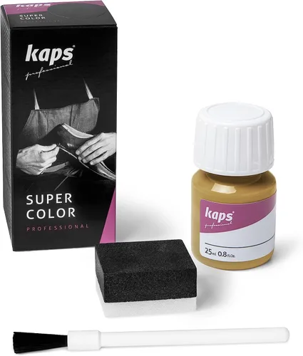 Vista 12 de Tinte para zapatos de cuero y bolsas con esponja y cepillo, Kaps Super Color, 70 colores, Blanco blanco (101 - White)