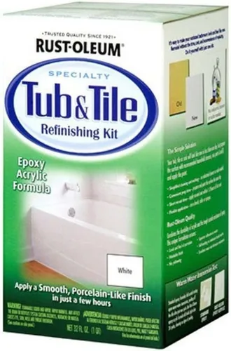 Rust-Oleum 7860519 - Kit restaurador de tina y azulejos de dos partes, blanco