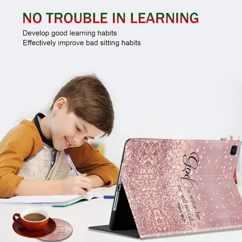 Vista 5 de Funda y posavasos para Samsung Galaxy Tab A7 Lite 2021, soporte ajustable a prueba de golpes para Samsung Tab A7 Lite de 8.7 pulgadas Bandera
