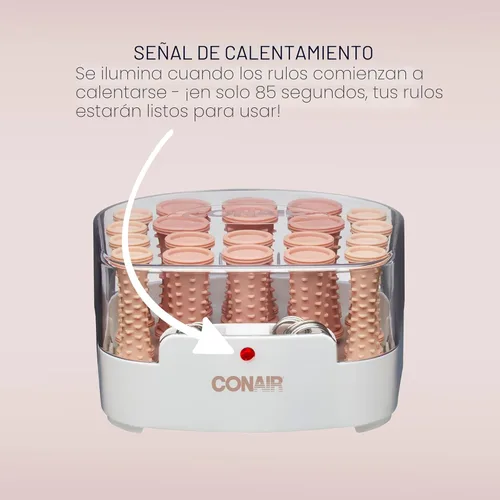 Vista 6 de Conair 20 ruleros compactos para cabello de distintos tamaños, Rosado