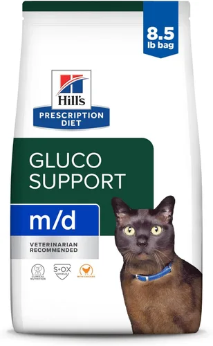 Vista 14 de Hill's Prescription Diet m/d GlucoSupport Alimento seco para gatos, pollo, bolsa de 4 libras