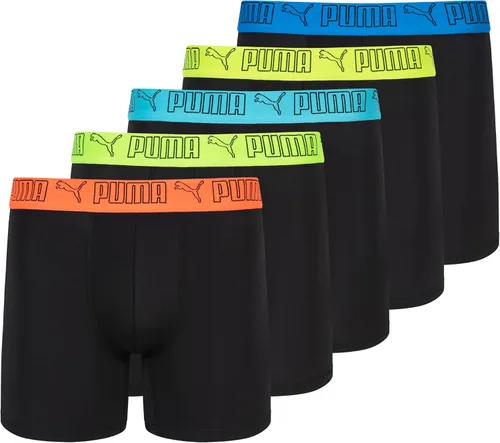 Vista 16 de PUMA Paquete de 5 calzoncillos tipo bóxer Performance para hombre Oliva/Azul/Negro