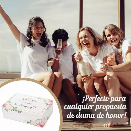 Vista 5 de Juego de 6 cajas de regalo para dama de honor
