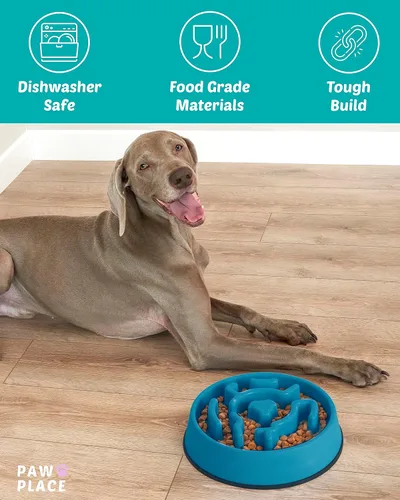 Vista 4 de Cuenco de alimentación lenta para perros grandes – Tazones de comida de alimentación lenta para perros de razas grandes – Cuenco para perros