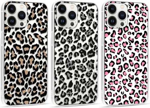 Vista 48 de Paquete de 3 Lindas Fundas con Estampado de Guepardo para iPhone 7/8/SE 2020/SE 2022 de 4.7", Fundas de Diseño Estético de Leopardo de Silicona
