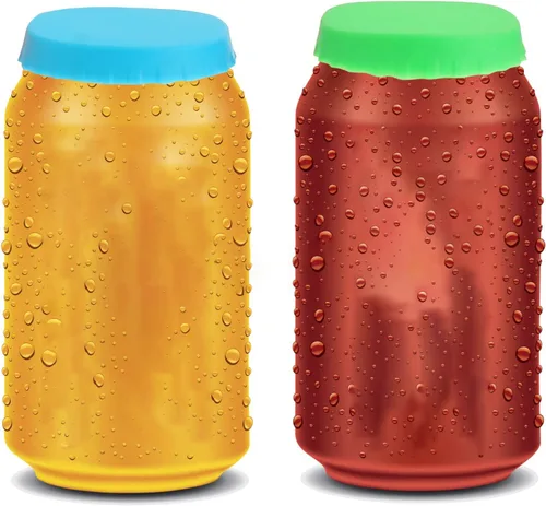 Vista 5 de Tapas de silicona para latas de soda, paquete de 6 fundas de silicona reutilizables, protectores para refrescos, cervezas, bebidas de jugo