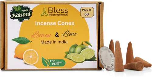 Vista 10 de Bless International Piña y coco 100% natural - Conos de incienso hechos a mano, sumergidos a mano, orgánicos, sin productos químicos