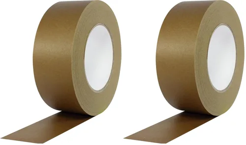 Vista 2 de ProTapes Pro 184HD - Cinta de sellado de cartón de goma Kraft de alta resistencia con respaldo de papel, 7 mil de grosor, 55 yardas de largo x 2