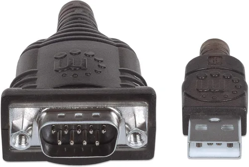 Vista 7 de Manhattan Convertidor adaptador serie USB a RS232 – Cable largo de 18 pulgadas, 24 AWG, conecta el dispositivo serie a un puerto USB, chipset FTDI