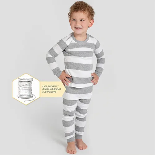 Vista 5 de Burt's Bees Baby Pijama de algodón orgánico para niños, conjunto de pijama In the Pines 1-pack