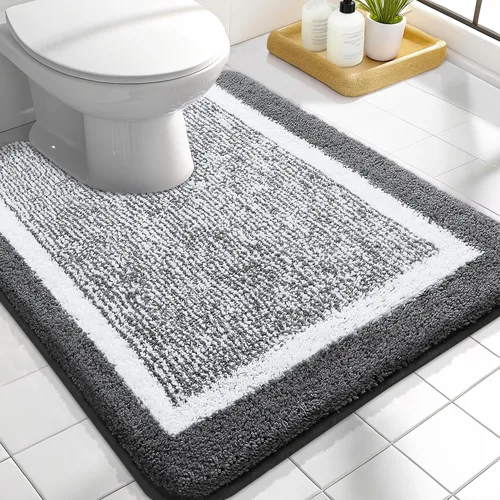 Vista 13 de OLANLY Alfombras de baño 24x16, tapetes de baño extra suaves y absorbentes de microfibra, antideslizantes, lavables a máquina, secan rápido