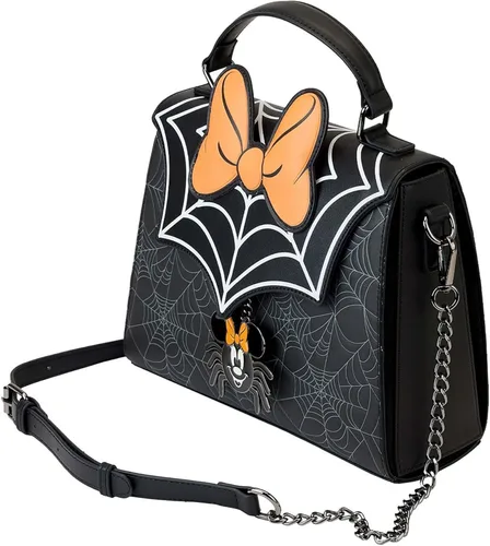 Vista 6 de Loungefly Disney Minnie Mouse Spider Crossbody Purse Halloween Bags