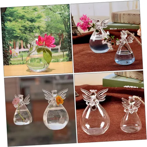 Vista 6 de YARNOW 8 piezas de cristal para terrario de flores, florero para flores, maceta hidropónica, jarrones decorativos, decoración del hogar, jarrones