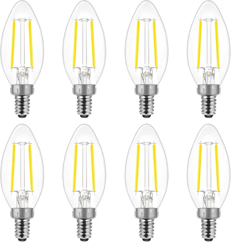 Vista 7 de Energetic - Bombillas LED B10 E12 para candelabros equivalentes a 60 W, bombillas LED regulables, blanco suave 2700K, 500 lúmenes, 5 W CRI 80+