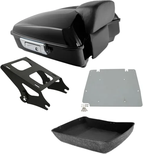 Vista 14 de TCMT - Caja de maletero de motocicleta modificada con respaldo para Harley Davidson 2014-2025 Touring CVO Road King Road Glide Street Glide Electra