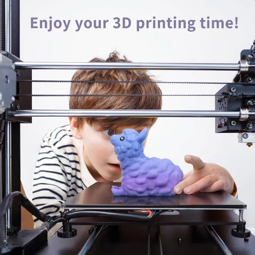 Vista 9 de iSANMATE - Filamento para impresora 3D, filamento PLA de 1.75mm, filamento gradiente azul púrpura, filamento con cambio de color arcoíris, filamento