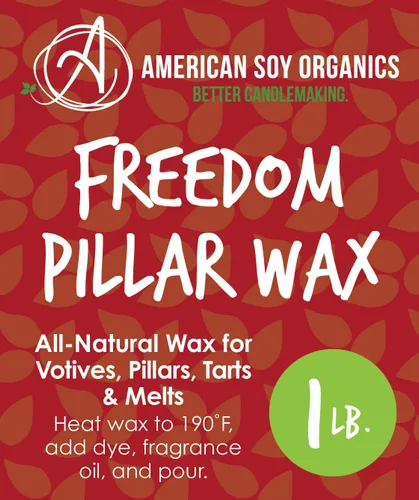 Vista 5 de American Soy Organics - 1 libra de perlas de cera de soya Freedom para hacer velas - Cuentas de soja para microondas - Cera de pilar premium