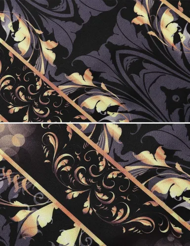 Vista 4 de Daupanzees Camisa de vestir con estampado de diseño de lujo de manga corta para hombre
