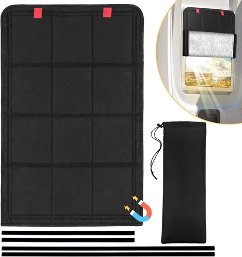 Vista 12 de funomo cortina para puerta de ventana de RV, nuevo modelo plegable de cortina para ventana de RV con protección contra rayos UV, cubierta de ventana