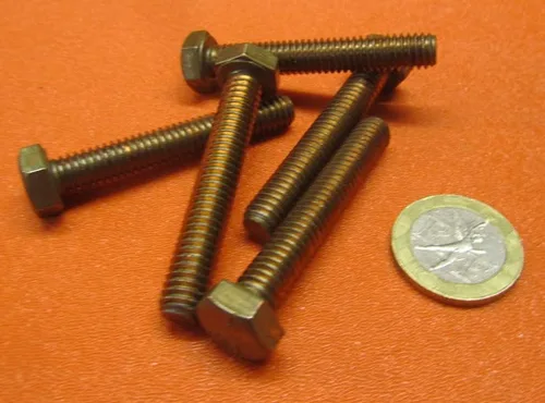 Vista 5 de Clase 10.9 Tornillos hexagonales de acero M18 x 0.098 in x 3.150 in de largo PT 5 piezas