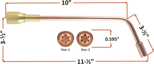 Vista 3 de SÜA - Punta de calentamiento de acetileno J-63-1 con mezclador estilo D-85 - Compatible con Harris (Tip + Mezclador)