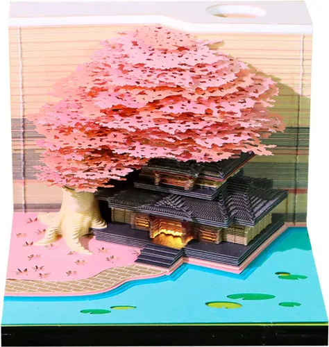 Vista 11 de Bloc de notas 3D, 217 hojas de papel creativo tallado panda arte 3D Notas adhesivas DIY Notes, decoración de escritorio, regalo