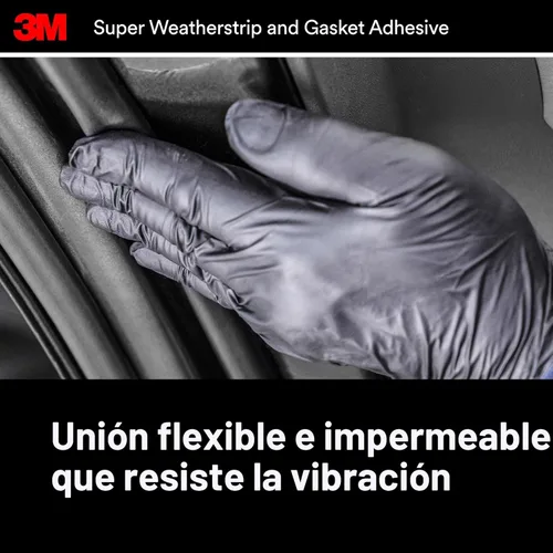 Vista 6 de 3M, 08581, tubo de adhesivo negro tipo burlete, superresistente, 2 onzas.