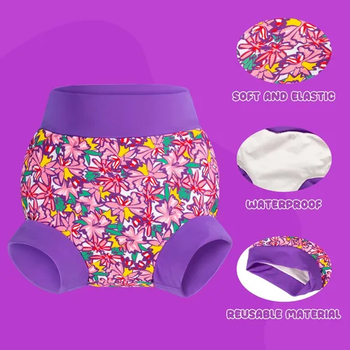 Vista 91 de BIG ELEPHANT Pañales de natación para bebé, 3 piezas, reutilizables, ajustables, lavables, impermeables, para niños y niñas, de 6 meses a 5 años
