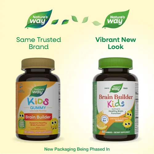 Vista 2 de Nature's Way Kids Brain Builder - Gomitas para niños a partir de 4 años
