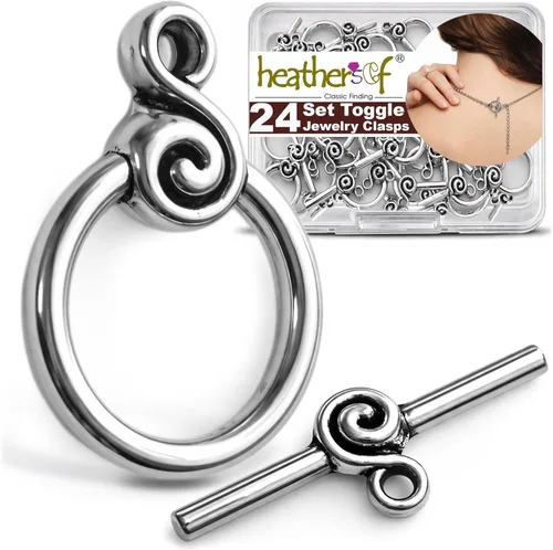 Vista 12 de Heather's cf Cierres de joyería – Calidad duradera, cierre de latón liso antiguo para collares, pulseras y dijes, ideal para bricolaje y fabricación