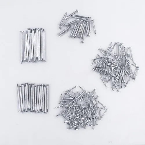 Vista 3 de OMOTOOL Kit surtido de uñas de acero ladrillo (275 piezas), uñas de pared de hormigón galvanizado para colgar cuadros y carpintería, uñas de cemento