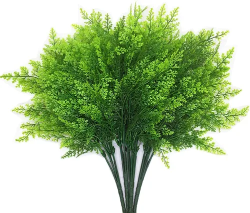 Vista 23 de Decoración de plantas artificiales de diente de león, flores de plástico falsas, arbustos, hierba para interiores y exteriores, hogar, jardín, boda