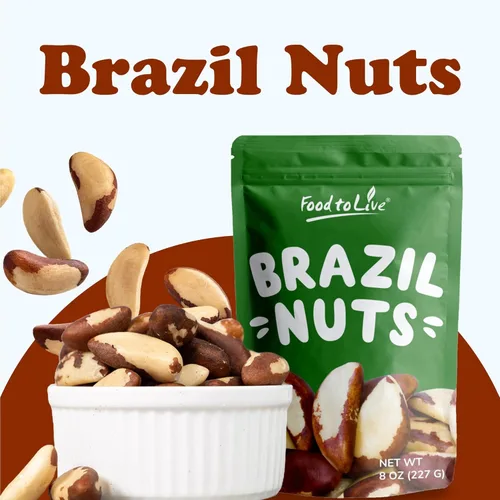 Vista 5 de Nueces de Brasil orgánicas Food to Live® (crudas, sin cáscara)