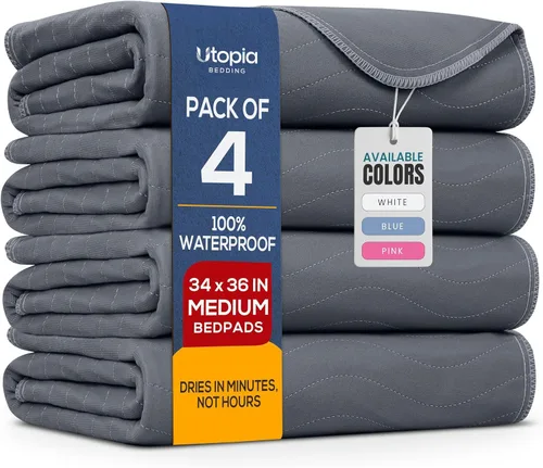 Vista 19 de Utopia Bedding Almohadillas lavables reutilizables 18" x 24" (Paquete de 4), almohadillas de cama impermeables de alta absorción para incontinencia
