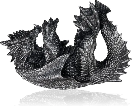 Vista 18 de TRUE - Soporte de vino de poliresina asombroso con diseño de caimán, marrón, capacidad para 1 botella, montaje en mesa