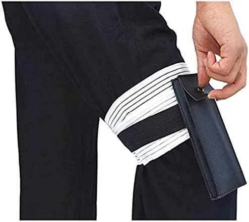 Vista 4 de Ninja Kunai - Bolsa con vendaje para cosplay de anime de Japón, accesorios para disfraz de ninja, color negro