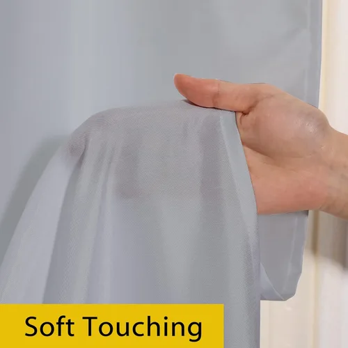 Vista 116 de Chyhomenyc Uptown - Cortinas negras de 24 pulgadas de largo, 2 paneles, cortinas cortas de seda sintética para oscurecer la habitación, cortinas