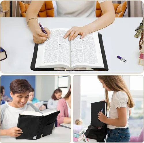 Vista 7 de Fundas de libro de lienzo, protector de libro lavable, funda de libro para novelas de tapa blanda, funda de libro ajustable para tapa dura