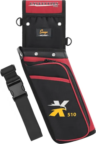 Vista 13 de SUNYA X510 Carcaj de Flechas para Campo y Competencia de Cadera Carcaj de Tiro con Arco de 3 Ranuras Sin Ruido con Sistema de Almacenamiento