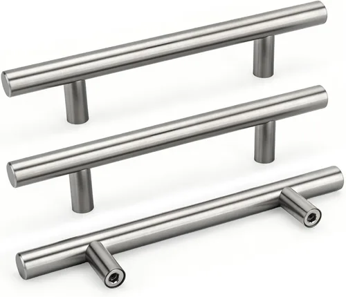 Vista 16 de Goldenwarm Tiradores de cajón de latón cepillado manijas de gabinete de oro - BSS-64-10