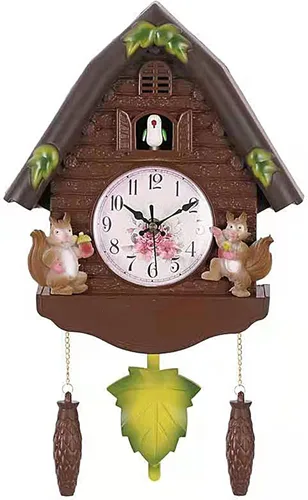 Vista 8 de Relojes de cuco, reloj de pared, reloj de cuco para pared, reloj de pared de cuco colgante de pájaro para decoración del hogar, reloj de pared