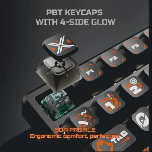 Vista 5 de RK ROYAL KLUDGE 75% HE Mechanical Gaming Keyboard Wired Hall Effect Magnetic Compact Keyboard with Rapid Trigger 8000Hz Polling Rate Hot Swappable