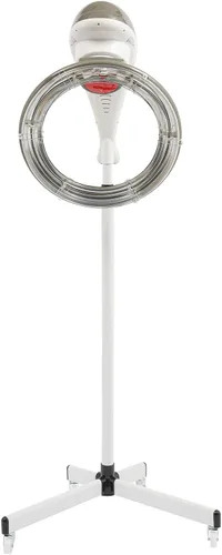Secador de pelo de salón de pie, procesador profesional de color de cabello infrarrojo de 950 W con disco de calefacción giratorio de 360° y ruedas,