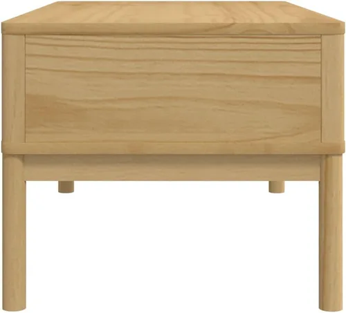 Vista 6 de Mesa de centro para salaMesa de centro para salaMesa de café Floro Wax Brown 39"x21.9"x17.7" Madera de pino macizaAdecuado para dormitorios, salas